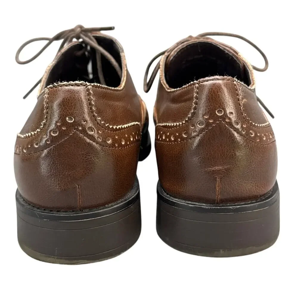Dexter Brown Wingtip Oxford Rubber Sole Comfort Dress Shoe Men 12